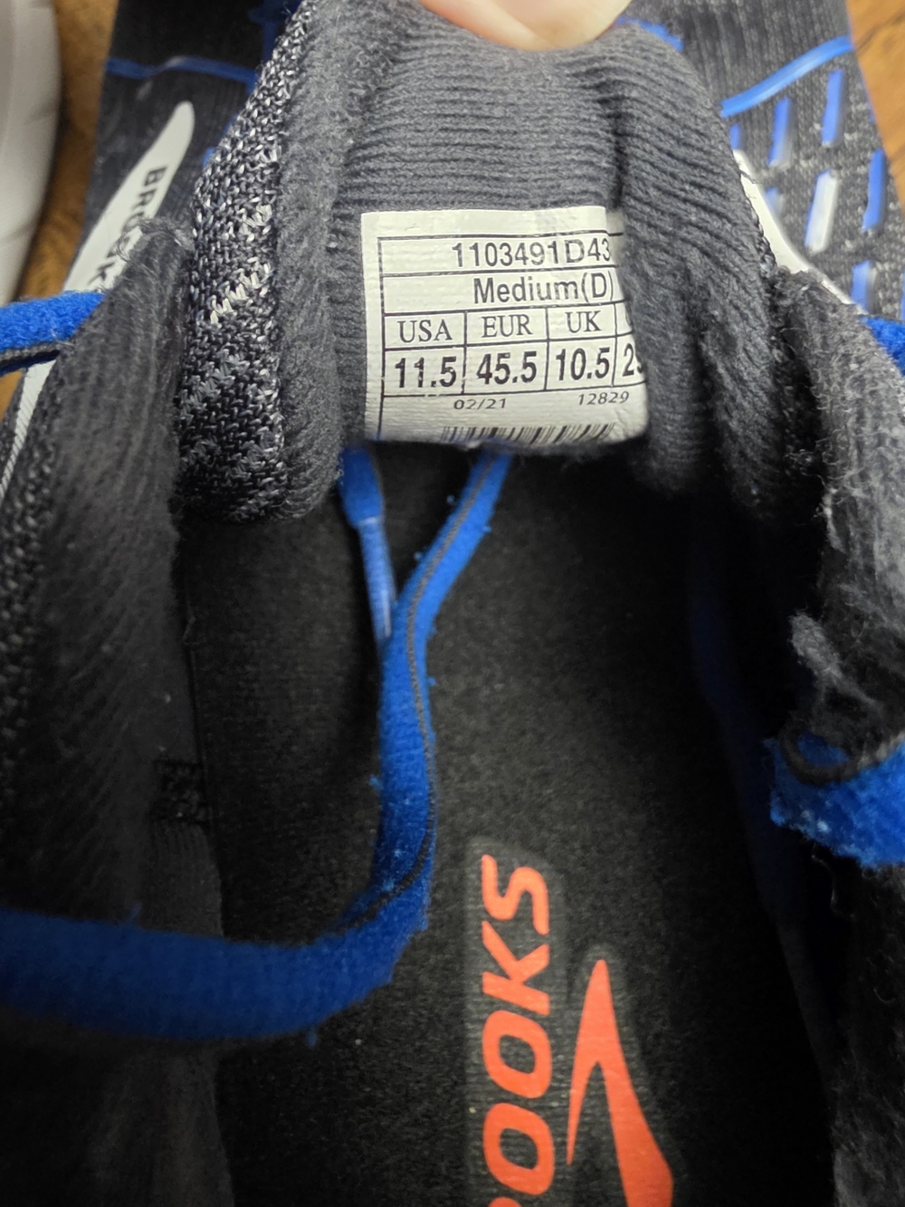 Brooks Adrenaline 21 Running Shoes - Charcoal and Blue - Picture 4 of 5